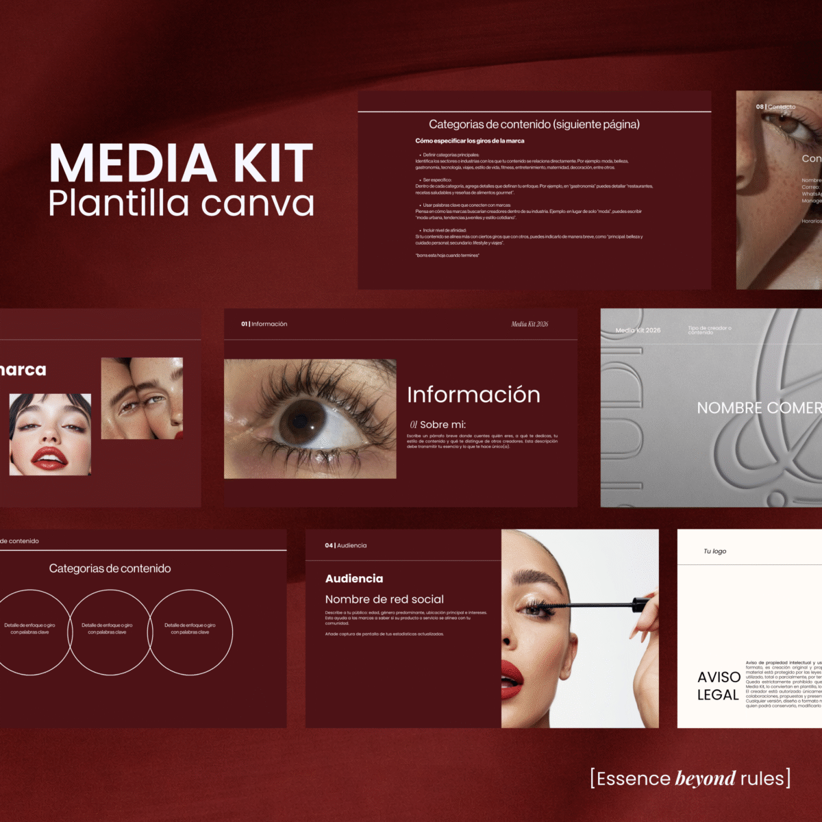 Plantilla de CANVA editable para creadores de contenido